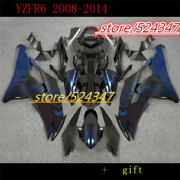 

Fei-Fairing kit for YZFR6 08 09 10 11 12 13 14 YZF R6 2008 2014 YZF600 blue black Fairings Motorcycle Accessories & Parts