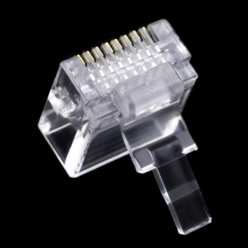 Плоский сетевой кабель cncob Cat5e utp соединитель 8P8C rj45 модульный разъем Ethernet