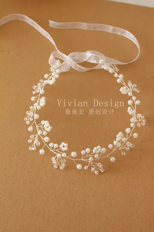 W210 новейшая гирлянда из искусственного жемчуга жемчужная Корона невесты для