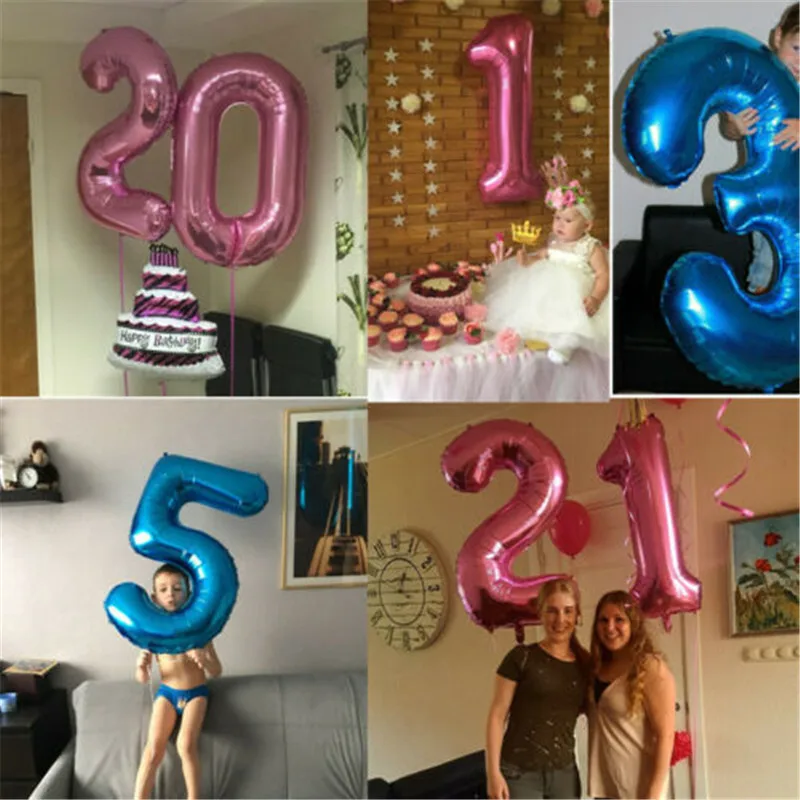 32 &quotГрадиентные цифры возраст алюминиевая фольга гелиевый баллон воздушные