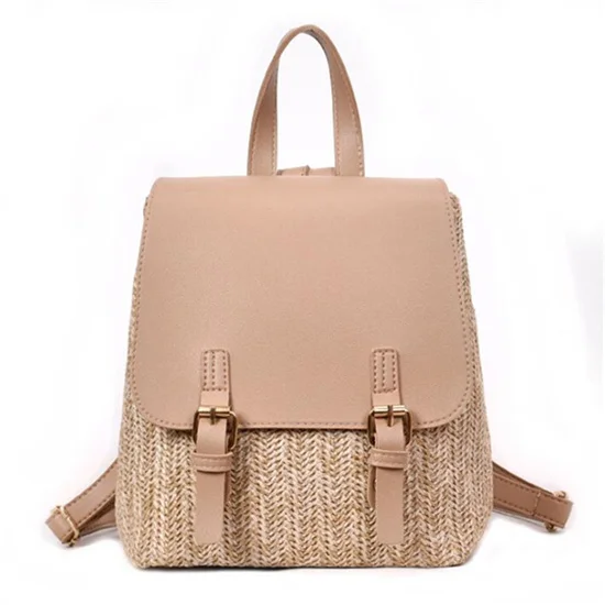 Style 3-Khaki Соломенные сумки, женская летняя сумка из ротанга, ручная работа, Тканые Пляжные Сумки-тоут, сумка через плечо, богемная сумка для девушек, сумка для путешествий - Цвет: Style 3-Khaki
