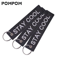 3 pcslot stay cool awesome everyday motorcycles key chains different sides red embroidery key chain gifts wholesale keychain