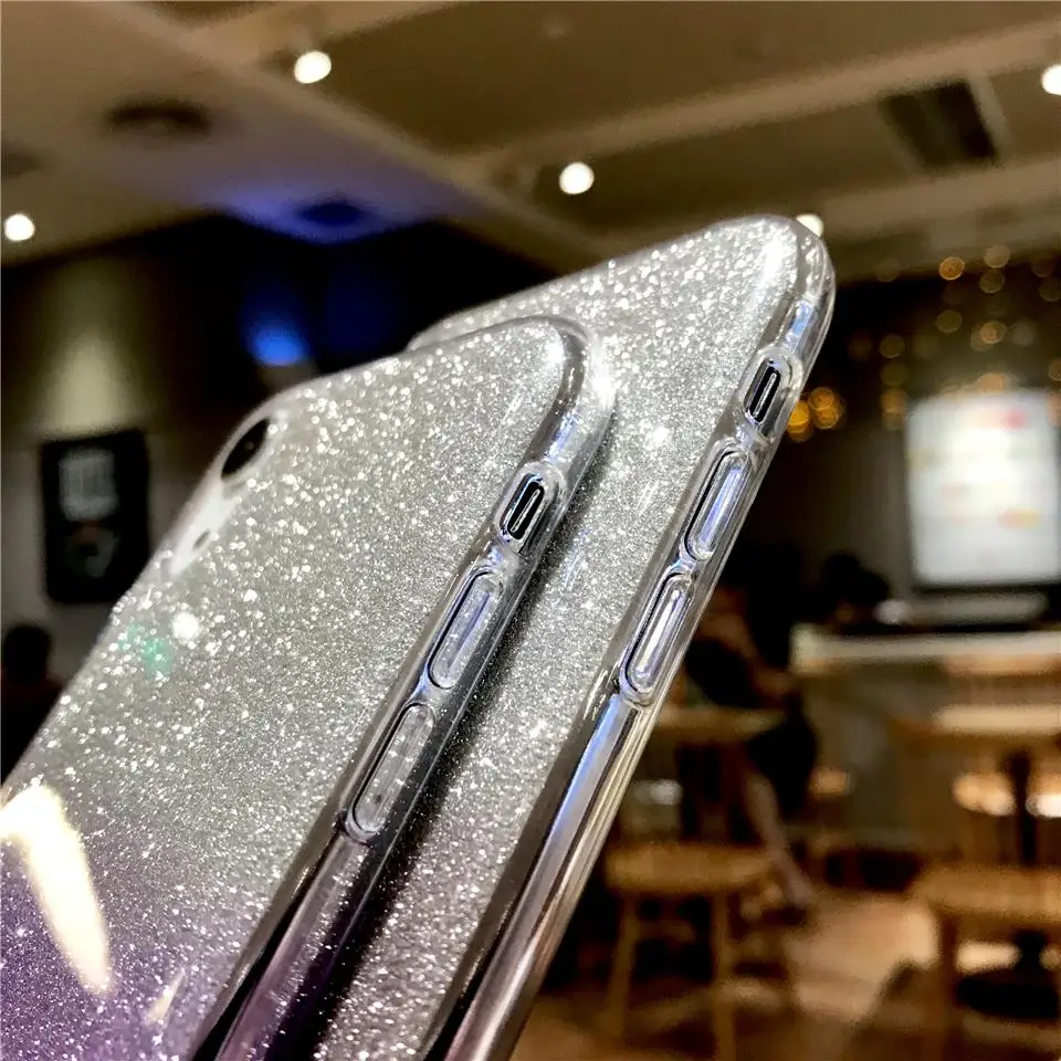 Блестящий Радужный ТПУ чехол для iphone XR XS X 6 6s 7 8 Plus LG G5 G6 G7 V10 V20 V30 K8 K10 2017 Q6 Q8