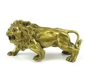 Красивая бронзовая латунная Статуэтка Лев 5 ''(дюймы)|lion figurine|lion statuelion bronze |