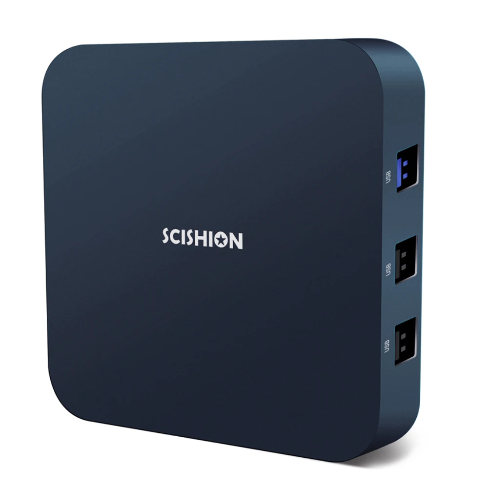 SCISHION AI One Android tv Box android 8,1 4K 2G/16G WiFi BT4.0 медиаплеер дисплей экран Голосовое управление PK Z28 X96mini tv box