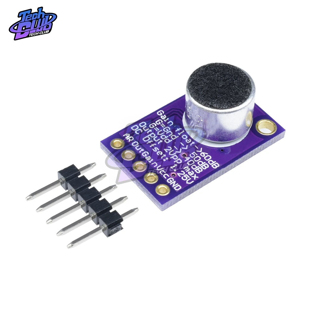 Микрофон MAX9814 плата с автоматическим контролем усиления для Arduino программируемым