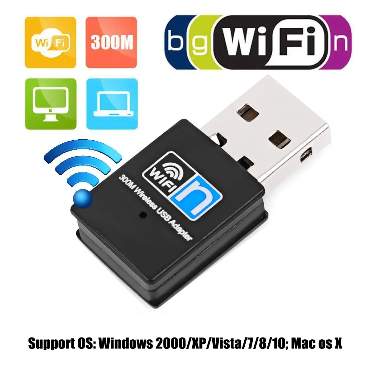 LEORY USB wifi адаптер 802.11n 300 Мбит/с Wi Fi адаптер ключ сетевой LAn Карта Wifi приемник сетевые карты