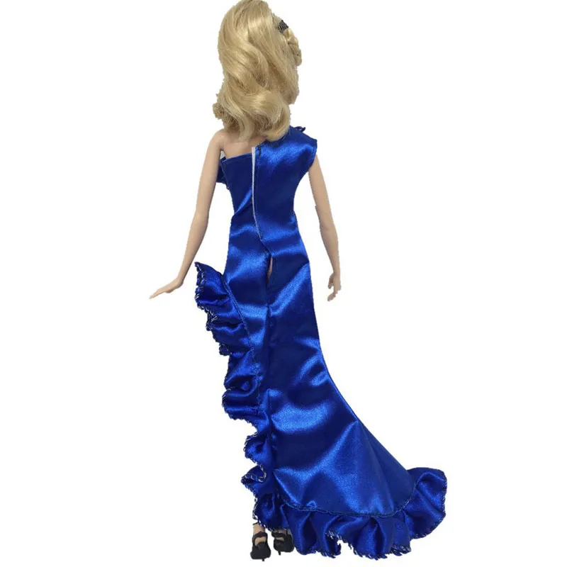 Модное платье для куклы Royalblue Одежда Барби вечерние платья на одно плечо