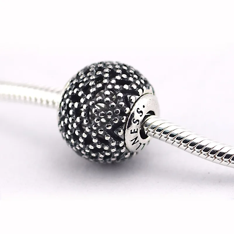 Подходит для браслетов Pandora Essence Wellness, серебряные бусины,, 925 пробы, серебряные амулеты, сделай сам, ювелирное изделие 09F011