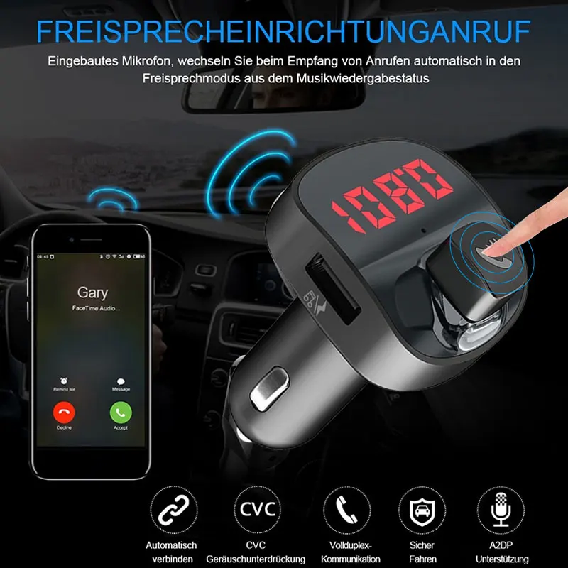 Универсальный автомобильный Bluetooth fm передатчик беспроводной радио адаптер bluetooth