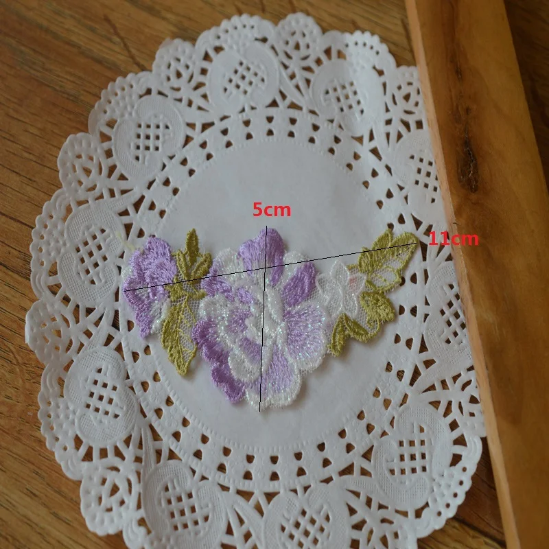 Бесплатная доставка size5 * 11 см (8 шт./лот) фиолетовый цветочный зеленый лист мотив