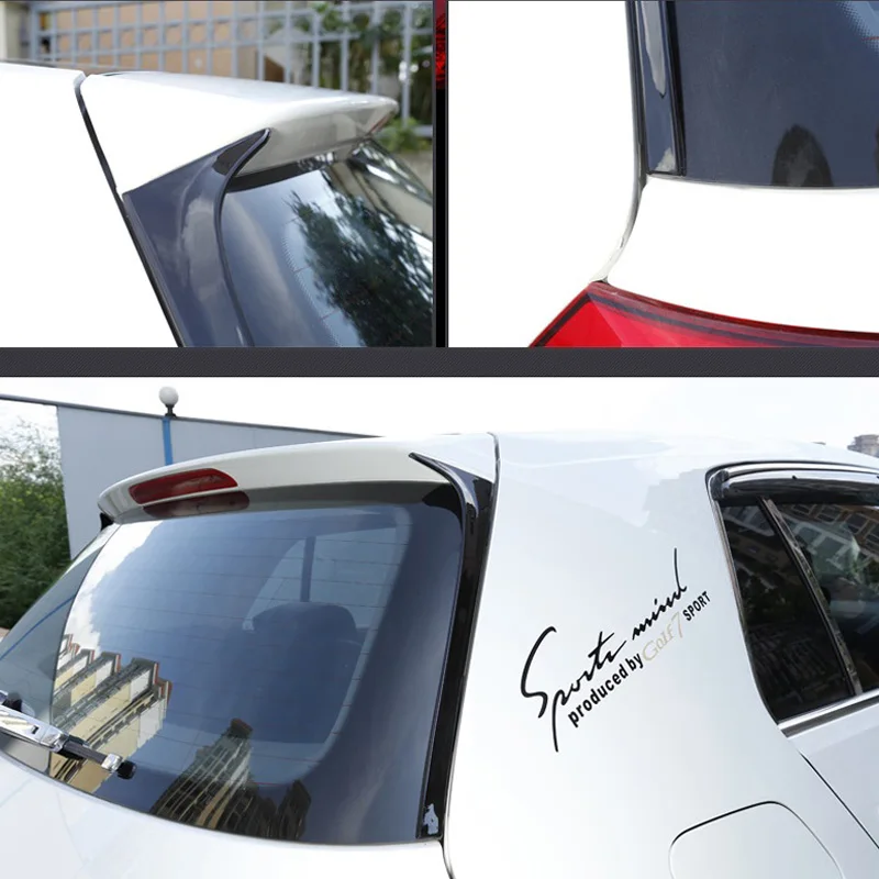 Аксессуары Спойлеры для Volkswagen VW Golf 7 MK7 пластик черный окрашенный задний спойлер Крылья автомобильный Стайлинг 2 шт
