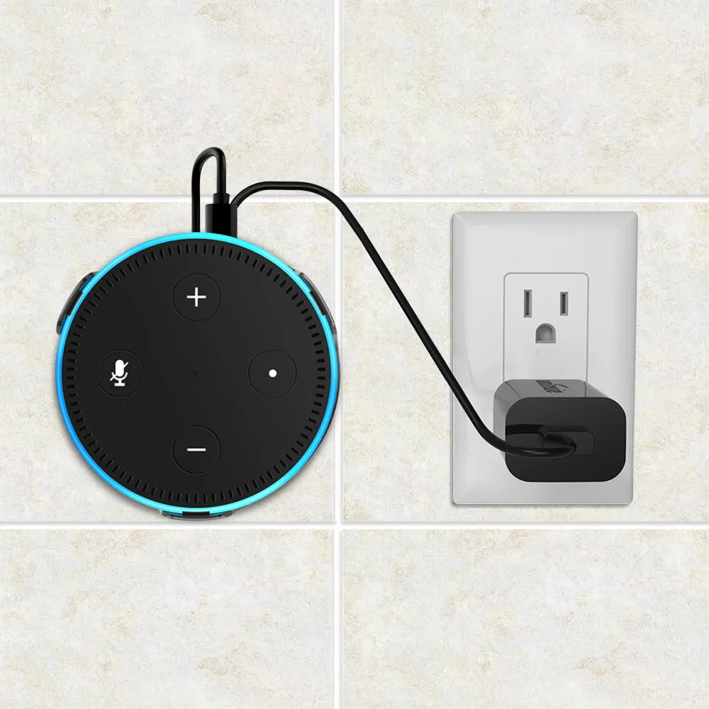 Гибкое настенное крепление для Amazon Echo Dot 2-го поколения, съемный держатель Вешалка Подставка с многоразовый клейкий гелевый коврик