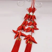 diy tassel fringe chinese knots 10pcs pepper chinese knot tassels pendants new year spring festival wedding supplies friend gift