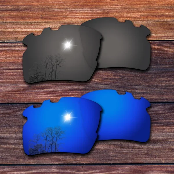 Black and Dark Blue OOWLIT поляризованные Сменные линзы для солнцезащитных очков типа оправа-oxley Flak 2,0 XL с вентиляцией OO9188 - Цвет линз: Black and Dark Blue