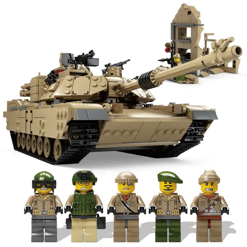 New product KY10000 new tank M1A2 gram puzzle children building toy century military | Игрушки и хобби