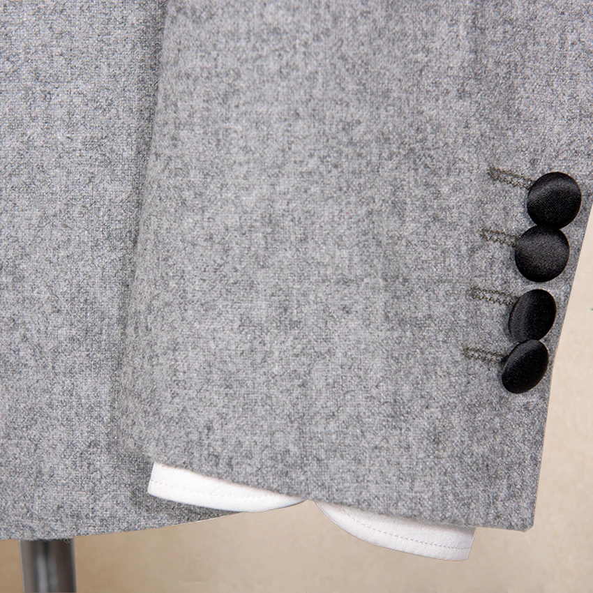 Новинка свадебные костюмы для мужчин из искусственной шерсти с черными брюками