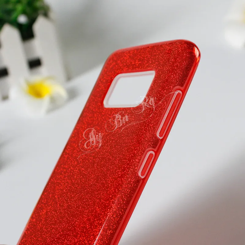 3 в 1 чехол сверкающий с блестками для samsung Galaxy S10 плюс S10e S9 S8 Note 8 9 A6 A8 прочный армированный чехол для телефона флэш-мерцающая пудра Coque