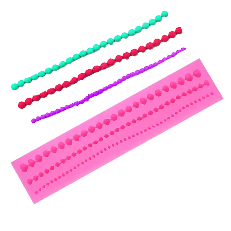 1 шт. форма для бисерной цепочки торта силиконовая жемчужная помадки