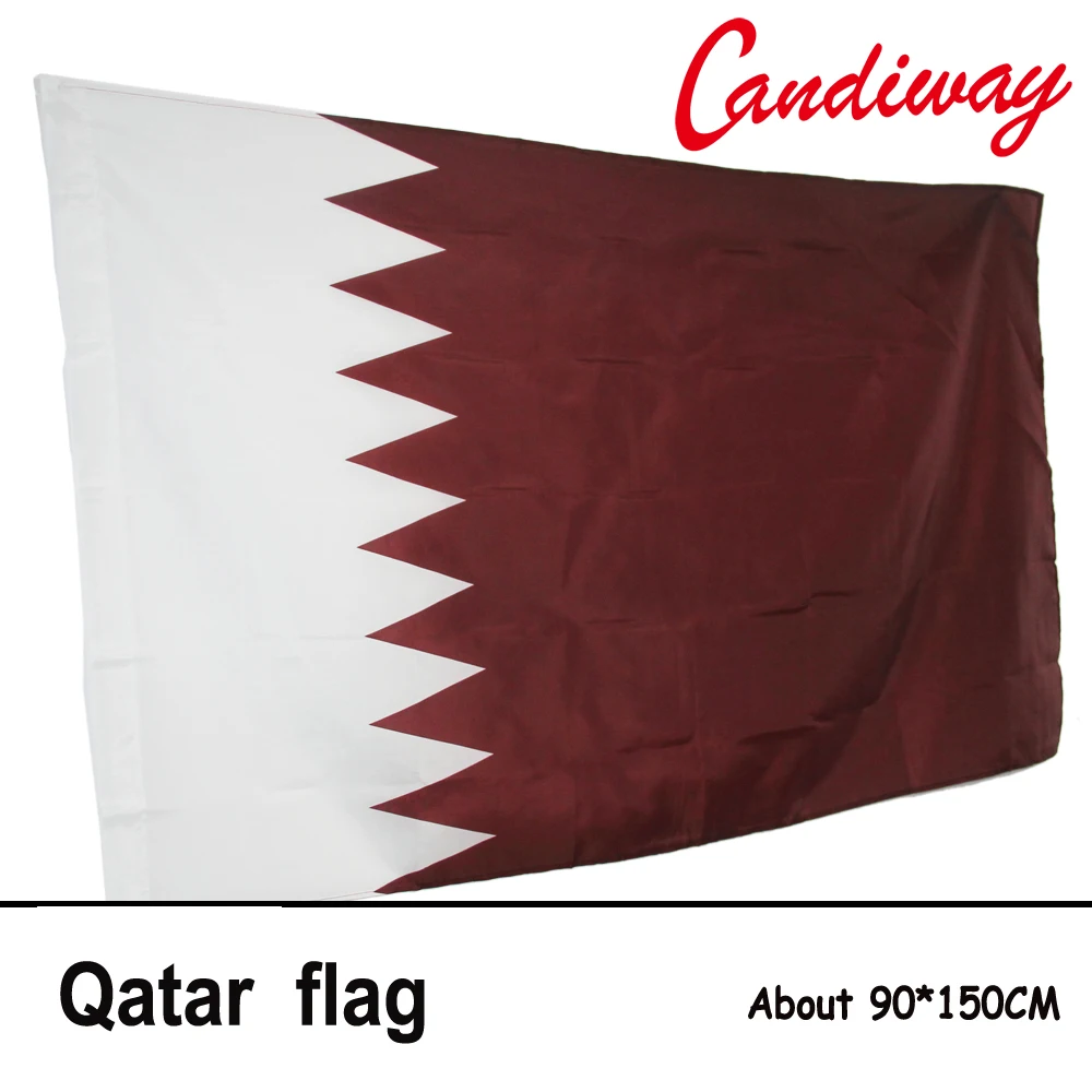 QATAR Международная страна полиэстер флаг 3X5 футов Doha Офис/активность/парад/Фестиваль/украшение дома NN085