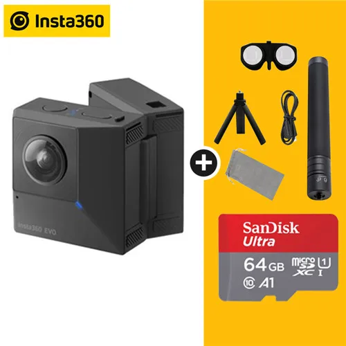 Insta360 EVO 360 VR панорамная 3D камера 5,7 K видео экшн мини-камера для Android и iPhone селфи-палка vs Insta360 ONE X - Цветной: Другое