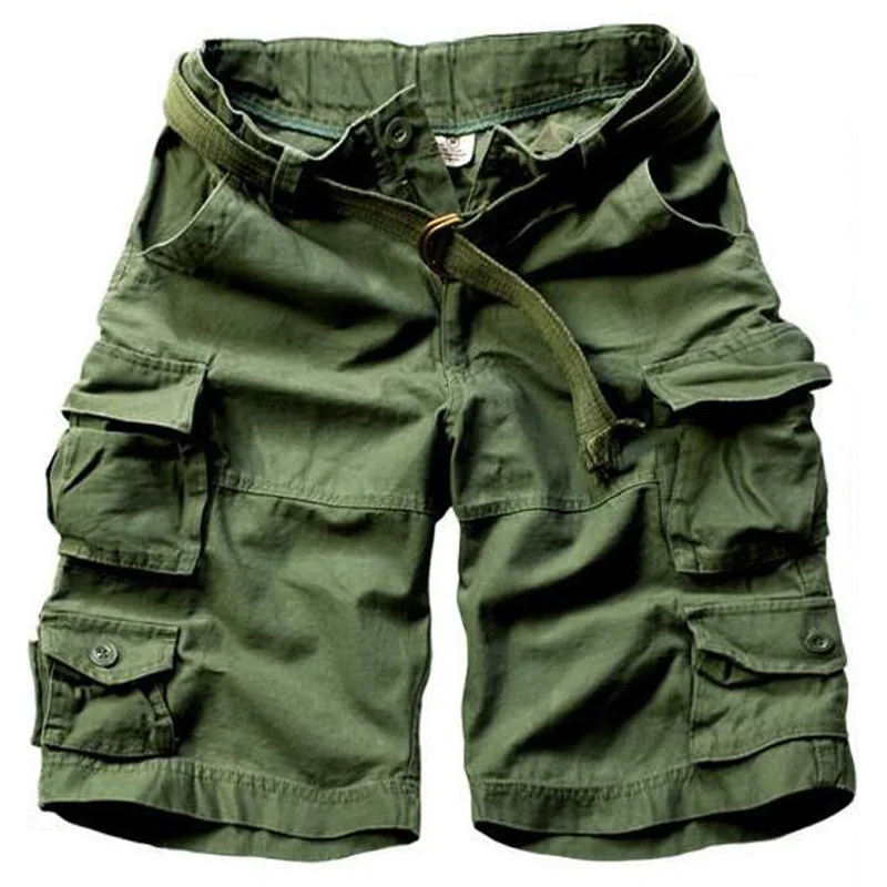 

Men Shorts Camouflage Cargo Military Shorts Men Cotton Loose Men Army Short Pants Casual No Belt