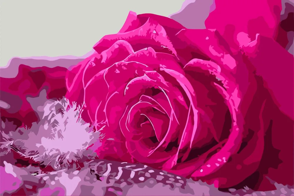 Лили цветы в белой вазе синий Картина Маслом картина By Numbers Рисование раскраски by