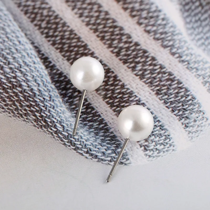 Яркие и блестящие Модные Простые Ювелирные изделия для ушей жемчужные серьги