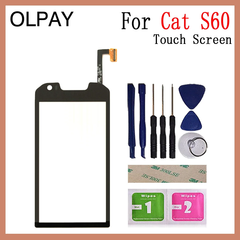 OLPAY 4,7 ''сенсорный экран дигитайзер переднее стекло замена панели высокого экрана для Cat S60 Замена клейкого датчика объектива