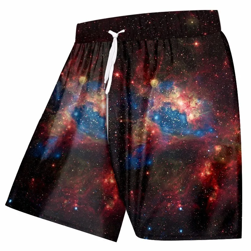 Купальник-шорты OGKB мужской с завышенной талией пляжные шорты 3d принтом Галактики