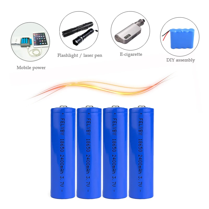 FELYBY 7 шт бренд 2400 mAh 100% емкость 18650 литий-ионная батарея 3 v литиевая аккумуляторная