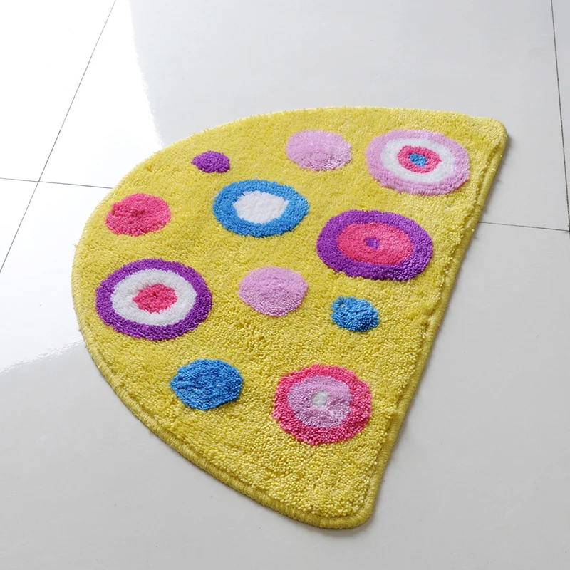 Полукруглый Придверный коврик для ванной Противоскользящий мягкий ковер кухни