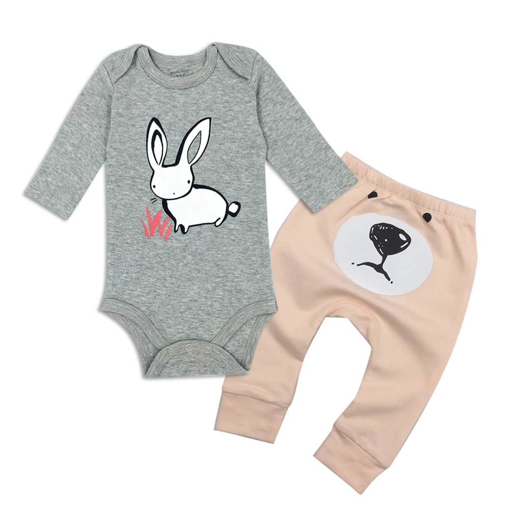 tender babies 2pcs/1 lot suit baby girl clothing sets Boys Girls Long Sleeve +Pants Outfits Set baby clothes set girls clothing set pink velvet cashmere suit set long sleeve pullover pants sportswear baby girls sports clothes active suits