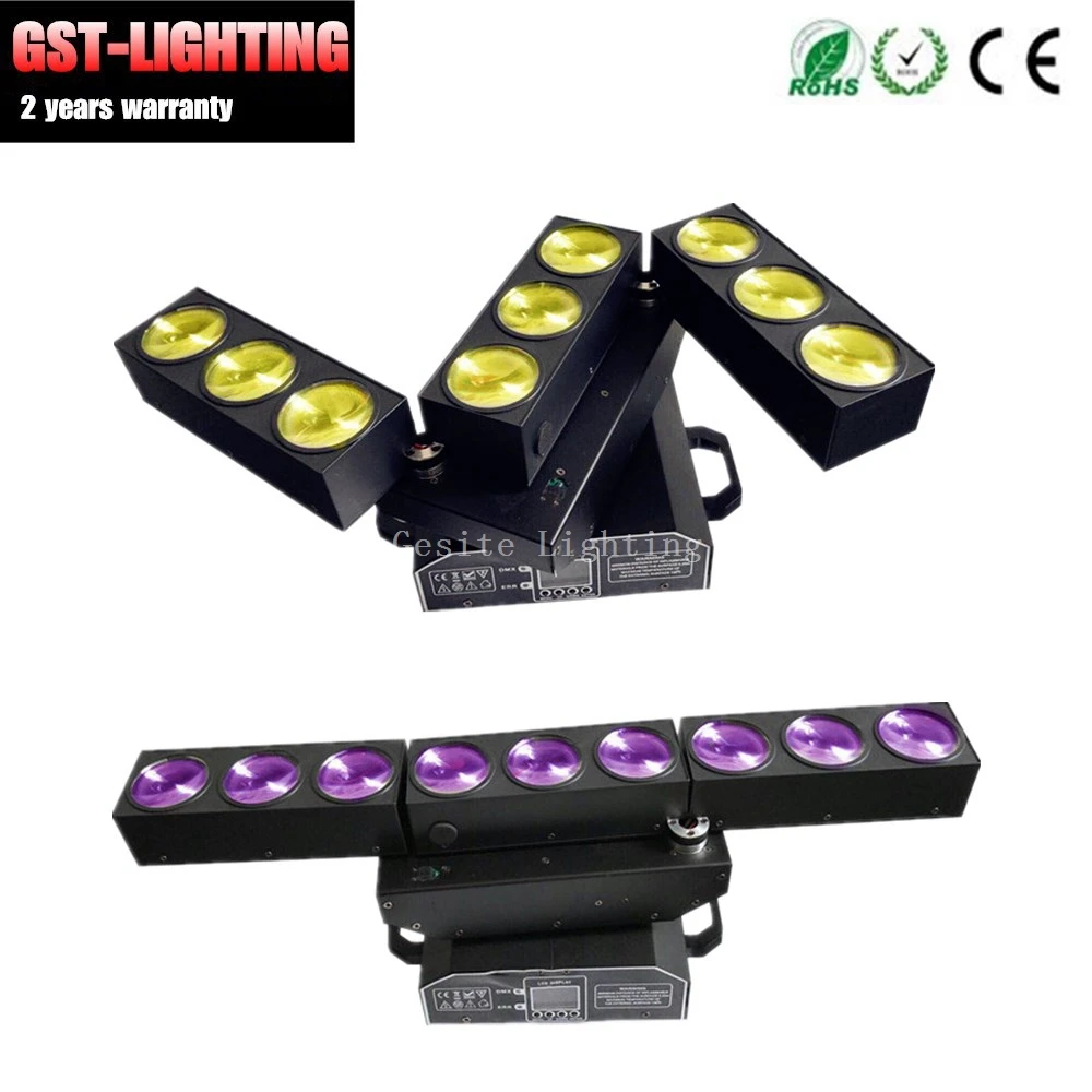 Фото 2pcs/lot Deformation Beam 9pcs*12W RGBW 4In1 LED Three Rows Stage Light Лампы и освещение 2pcs/lot Deformation Beam 9pcs*12W RGBW 4In1 LED Three Rows Stage Light Лампы и освещение