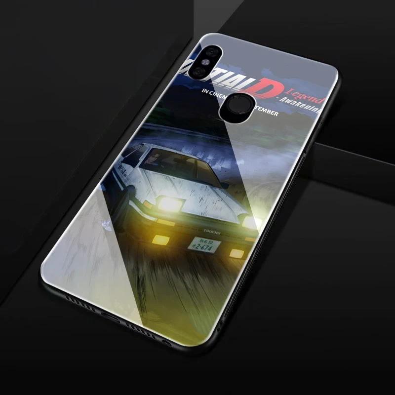Lavaza initial d AE86 Tempered glass TPU Case for Redmi Note 4X 5 6 6A 7 Pocophone F1 | Мобильные телефоны и аксессуары