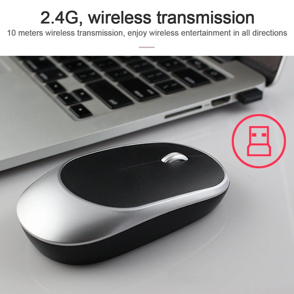 Беспроводная мышь, компьютерная Bluetooth мышь, бесшумная компьютерная перезаряжаемая эргономичная мышь Mause, 2,4 ГГц, USB, оптическая мышь для ноутбука, ПК