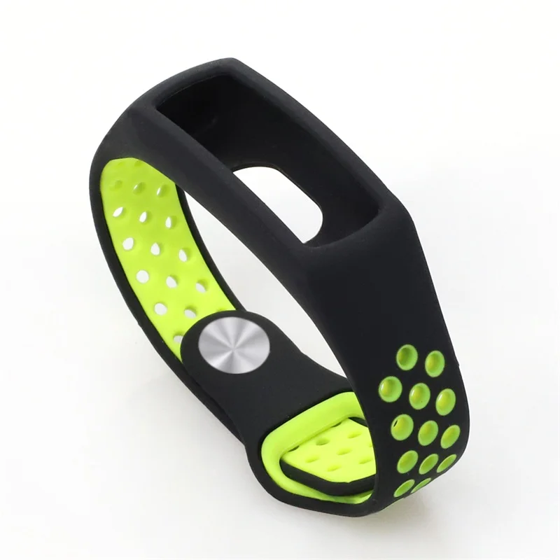 Black green Силиконовый ремешок для huawei Honor Band 4 Smart Bracelet двухцветный дышащий ремешок для часов спортивный браслет для Honor Band 4 ремешок - Цвет: Black green