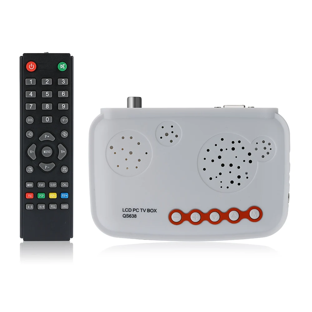 Переносной цифровой ТВ программа приемник HDTV ЖК-дисплей коробка HD аналоговый