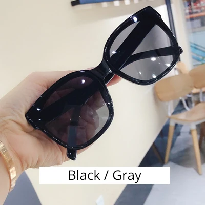 Black Gray Ralferty, корейский стиль, квадратные солнцезащитные очки для женщин и мужчин, негабаритные, черные, зеркальные оттенки, женские винтажные очки, UV400 zonnebril M77103 - Цвет линз: Black Gray