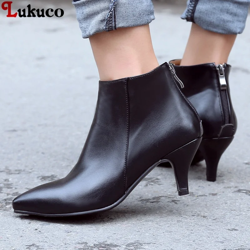 Lukuco сладкий Botas большой размер 43 44 45 46 47 48 женская обувь на застежке молнии низком