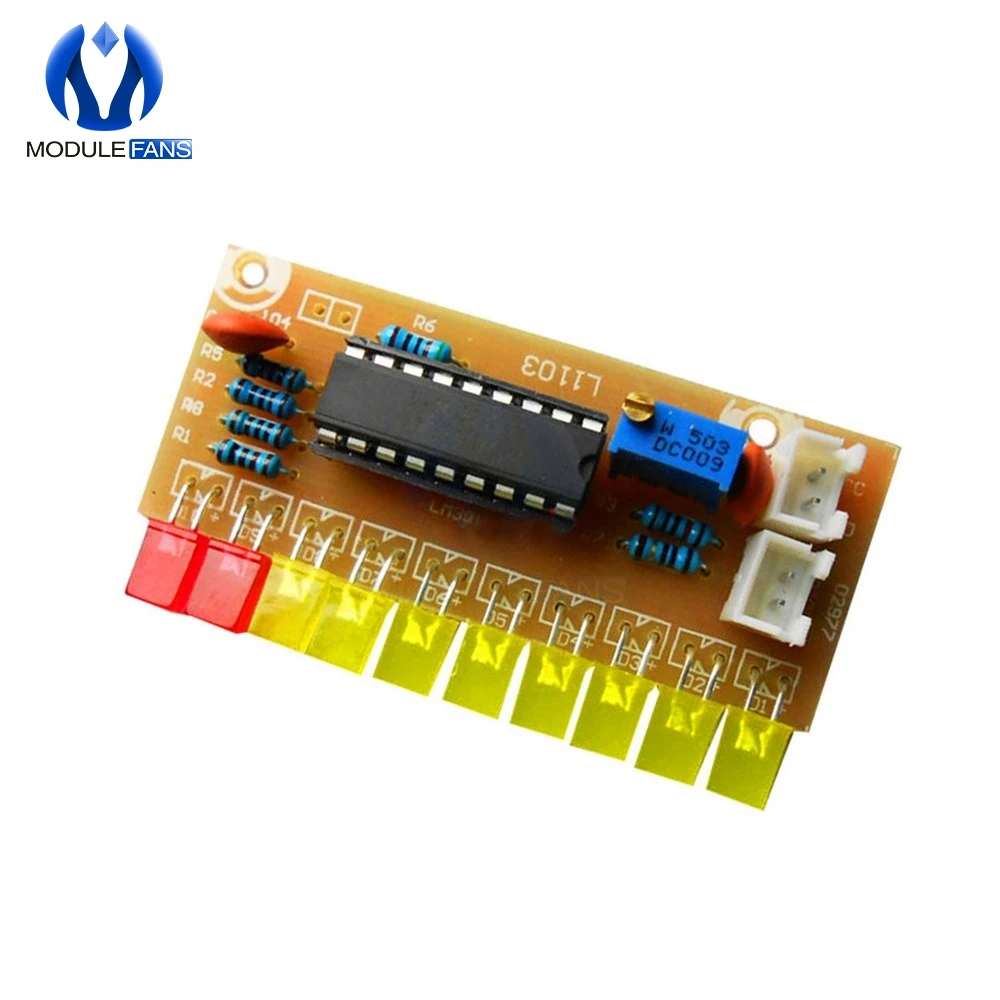 LM3915 забавные 10 уровень звука полосы огонь точка индикатора DIY Kit Электронная