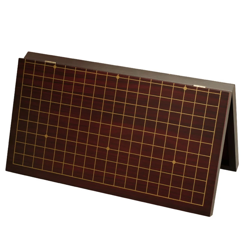 Chessboard 1 BSTFAMLY Wooden Foldable Go Game Chess 19 Road Chessboard Checkboard Old Game of Go Weiqi Board For 22mm Piece Checker GB11 - Цвет: Chessboard 1
