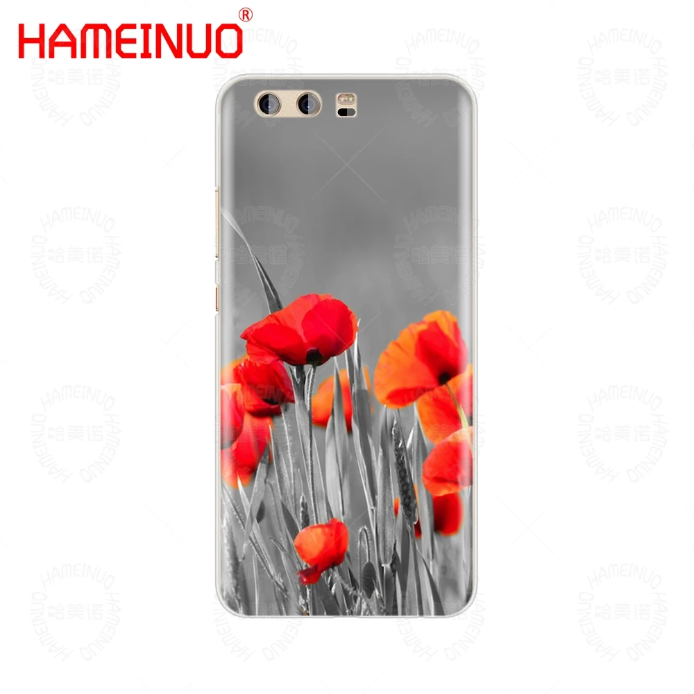 HAMEINUO чехол для телефона с красными цветами мака huawei Ascend P7 P8 P9 P10 P20 lite plus pro G9 G8 G7