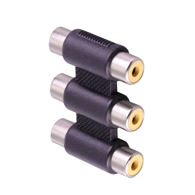 10 шт. 6 RCA гнездо Аудио Адаптер никелированный 3x2RCA разъем 6xRCA Женский конвертер