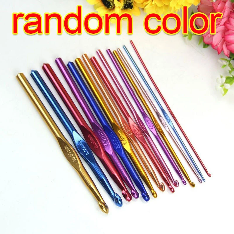 

New 14Pcs/Set 14 Sizes Crochet Hooks Multicolor Aluminum Crochet Hooks Needles Knit Weave Yarn Craft Kit 2.0-10.0mm