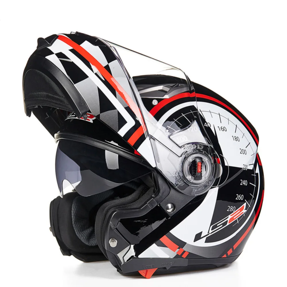 LS2 мотоциклетный шлем с полным лицевым покрытием С Откидывающейся Крышкой