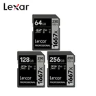 Lexar ProfessionalSD Card 64 Гб 128 256 SDXC UHS-II V60 карту памяти SD класса 10 до 250 МБс. 4K SD карты для цифрового однообъективного зеркального фотоаппарата