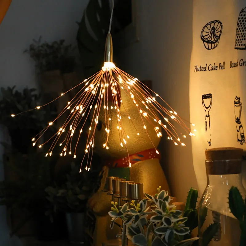 40 световых палочек 200LED Солнечный DIY свет гирлянда фонарь Хэллоуин Рождественская