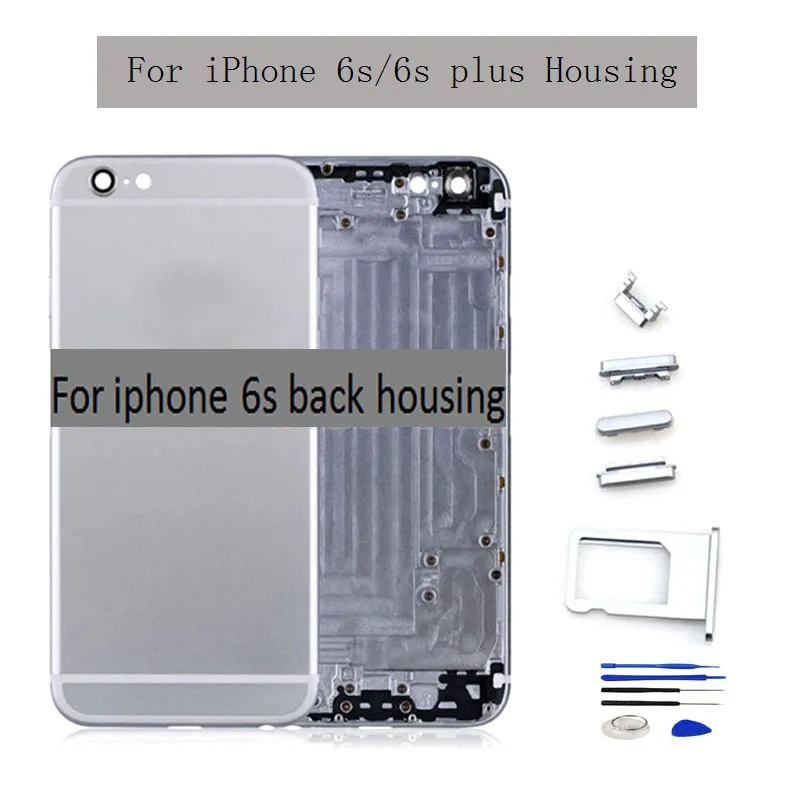 Чехол для iphone 6s plus, задняя крышка, задняя крышка, чехол для задней двери, средняя рамка Шасси, боковая сборка кнопок для iphone 6s