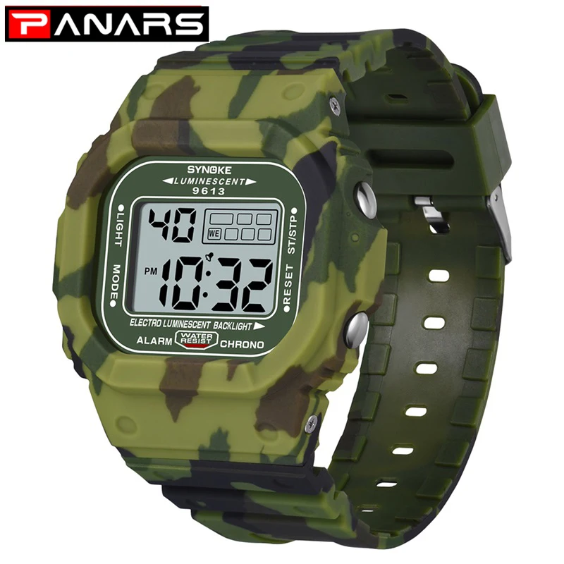 Часы PANARS мужские уличные спортивные водонепроницаемые цифровые с отображением